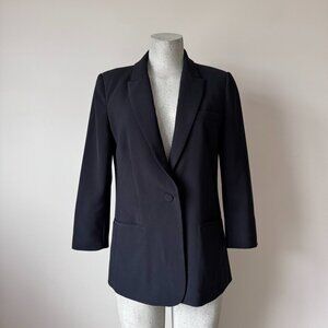 Simons | Classic Black Single Button Blazer - Size 8